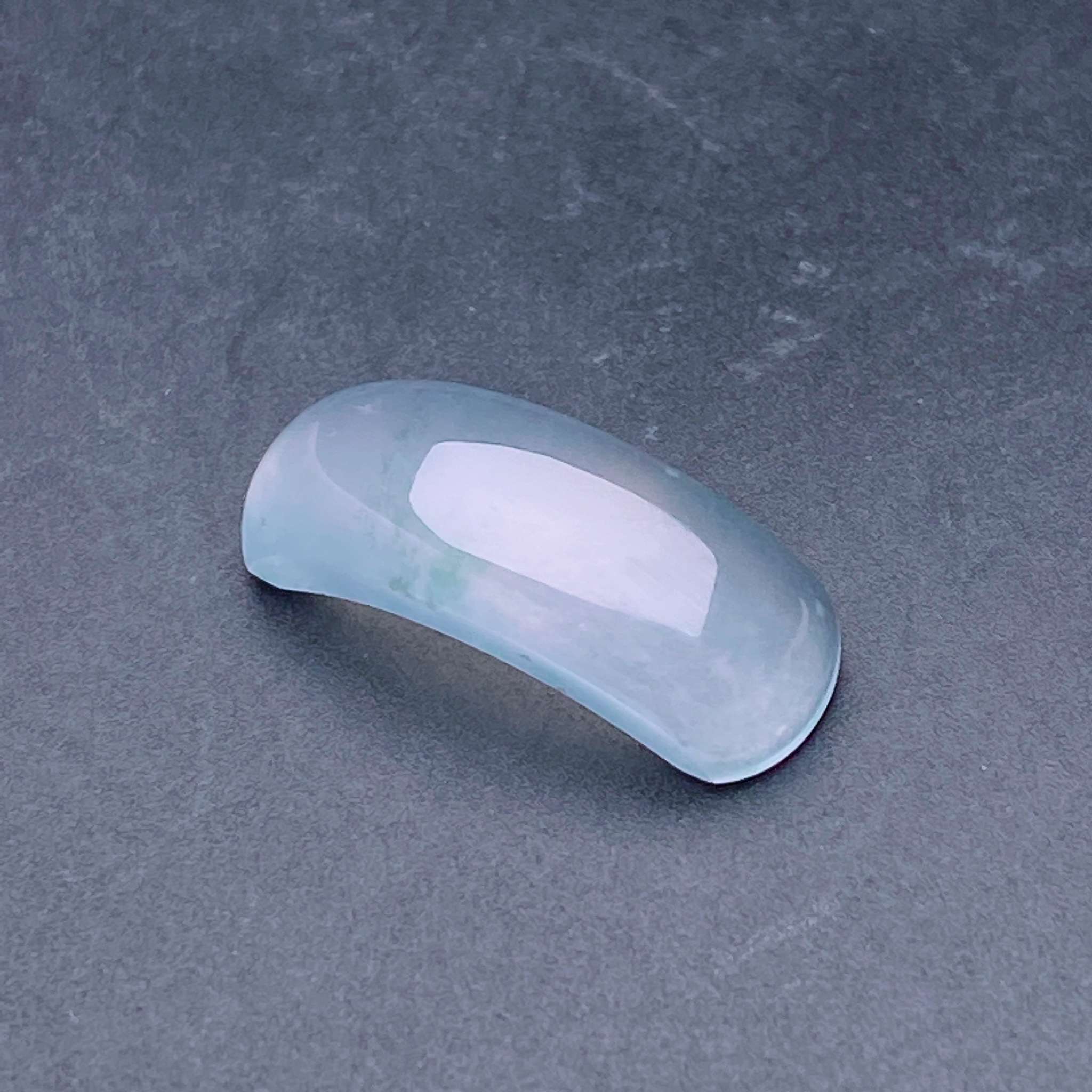 缅甸天然翡翠a货高冰飘花马鞍戒面裸石fxj,尺寸:19.7-7.7-4mm