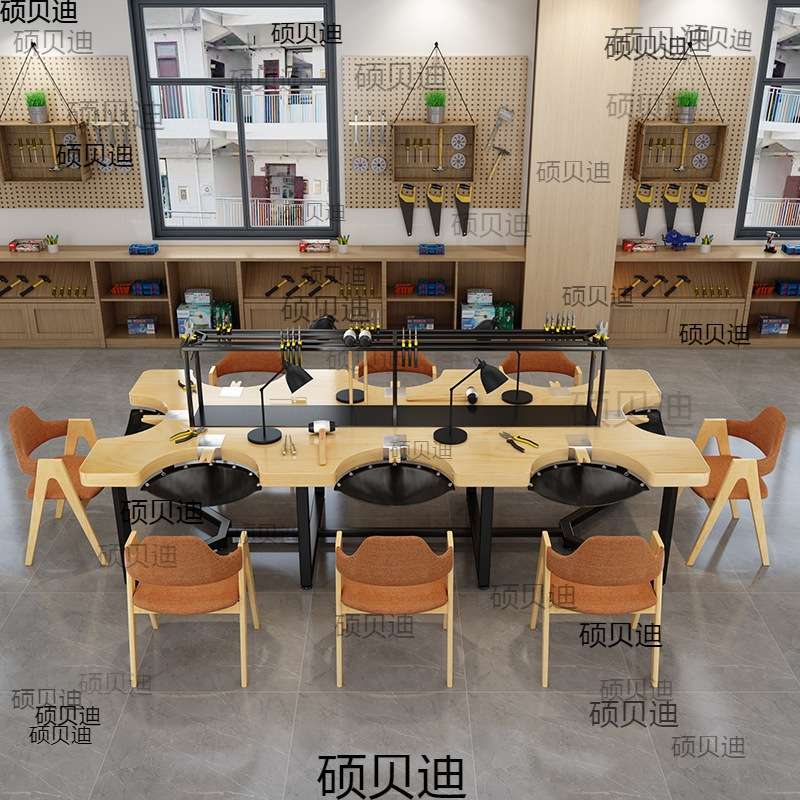 金工工具桌首饰金工工作台银饰维修桌6人打金台作手工桌子耐用