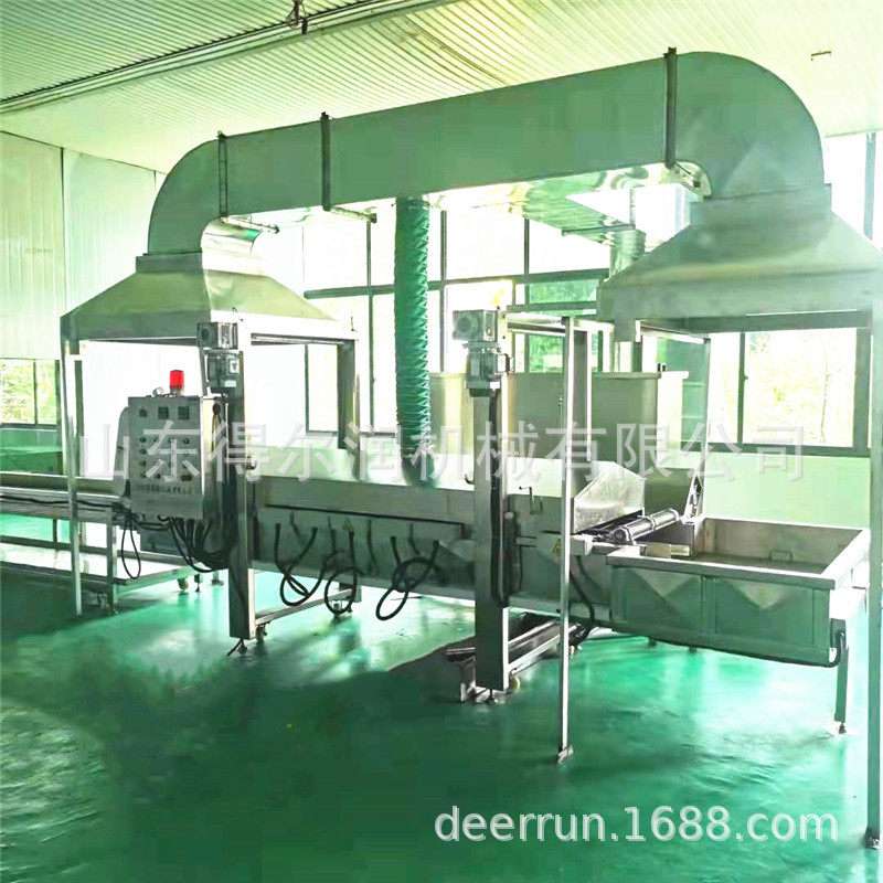 自动翻转馓子油炸机小型炸馓子机器分区控温连续式不锈钢材质