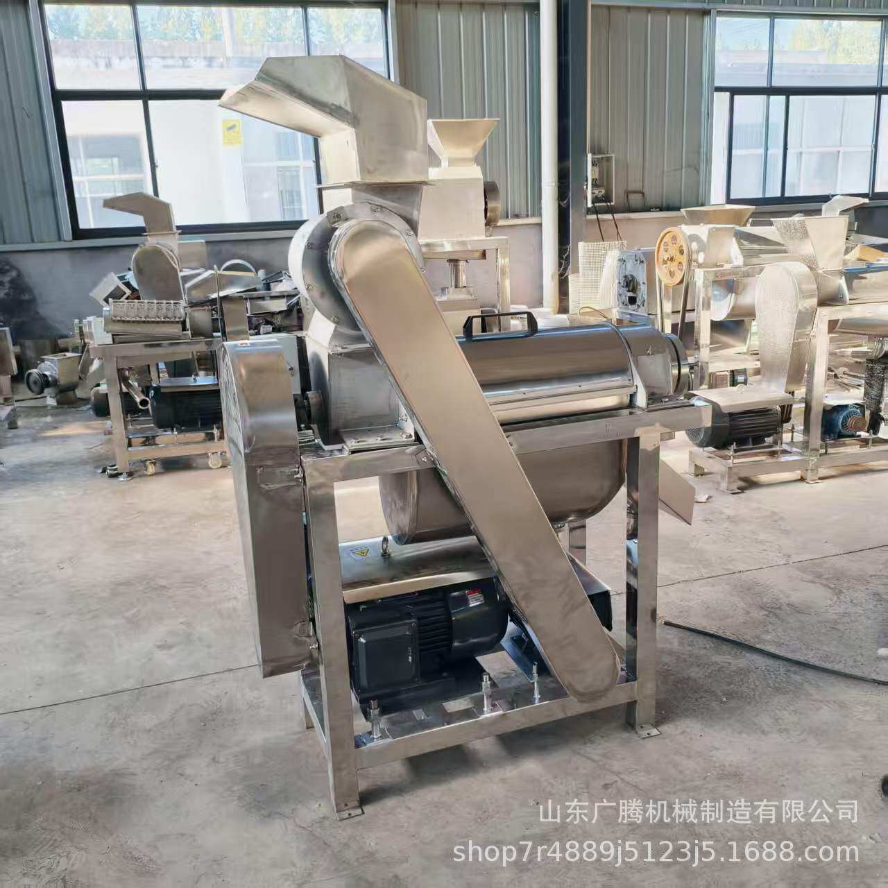 大型橙子耙耙柑榨汁机冻梨酸木瓜压榨脱汁机鲜果破碎压榨设备