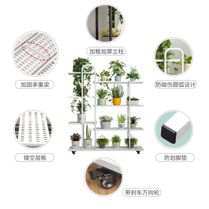 欧式花盆架多层铁艺花架置物架客厅落地式室内阳台吊兰绿萝花架子
