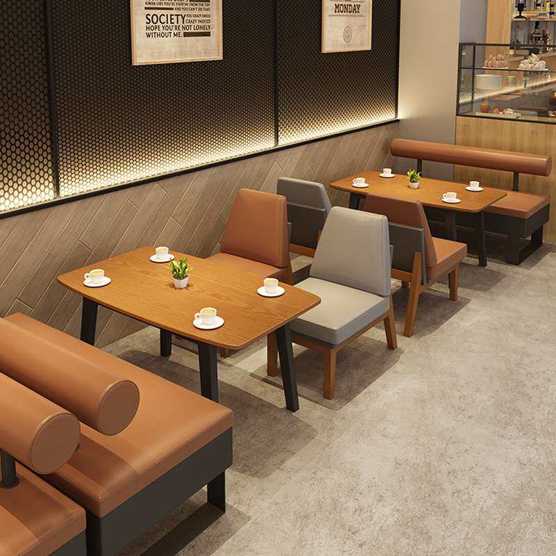 咖啡店桌椅奶茶店桌子洽谈桌椅餐饮店汉堡店小吃店桌椅沙发桌子