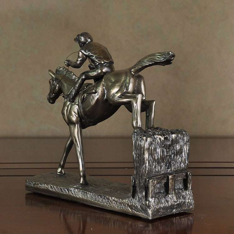 欧式复古装饰工艺品 骑士绅士骑马赛马镀铜家居摆件摆设