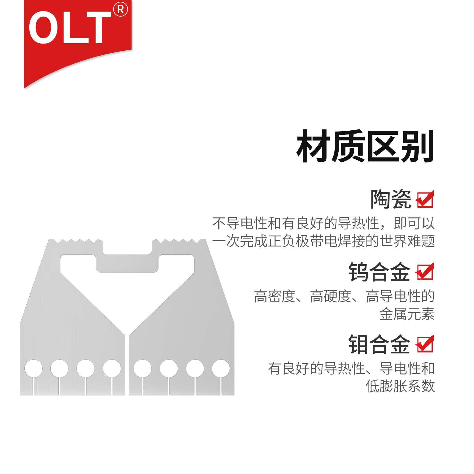 钼合金热压焊头OLT热压焊接设备耗材FPC精密电子焊接HotBar头厂家