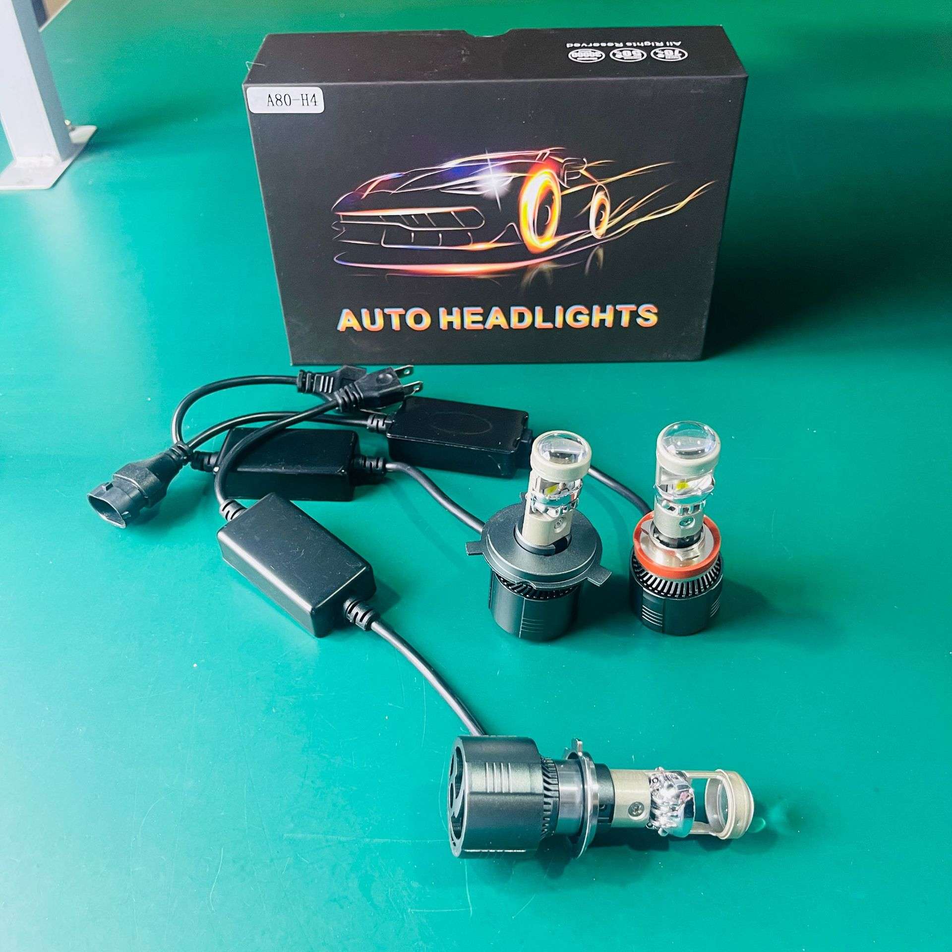A80汽车led大灯鱼眼内置单光小透镜h7 h11 9005近光改装车灯灯泡