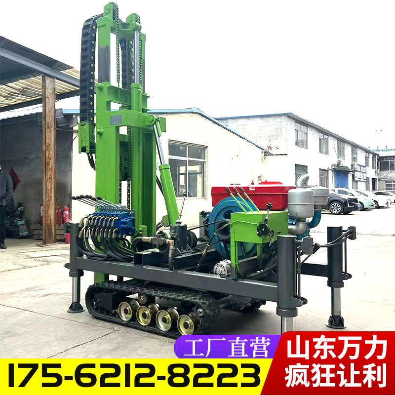 小型柴油液压履带n打桩机  地螺丝打桩机  小型潜孔钻机