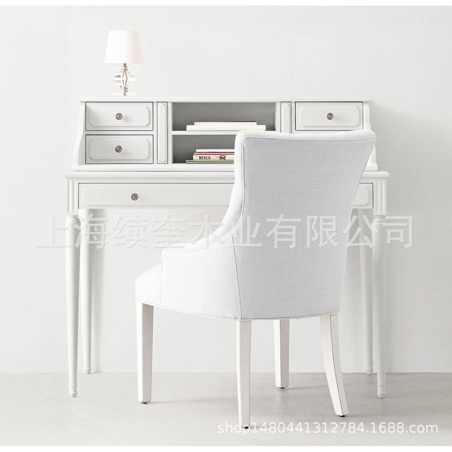 RH美式实木办公书桌家具别墅设计师跨境电商亚马逊供应商家具