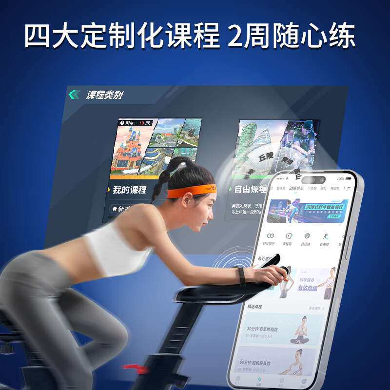 舒华动感单车家用电磁控调阻健身器材室内自行车脚踏车SH-B596