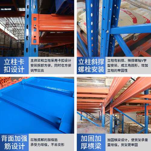 重型加厚仓储货架置物架仓库铁架工业托盘货物架工厂库房高位货架