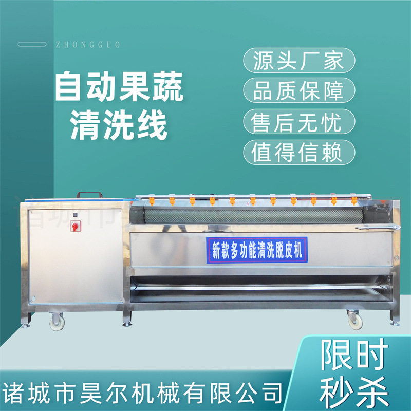 提升式高压喷淋清洗设备 多功能果蔬清洗机 大型全自动水果清洗线