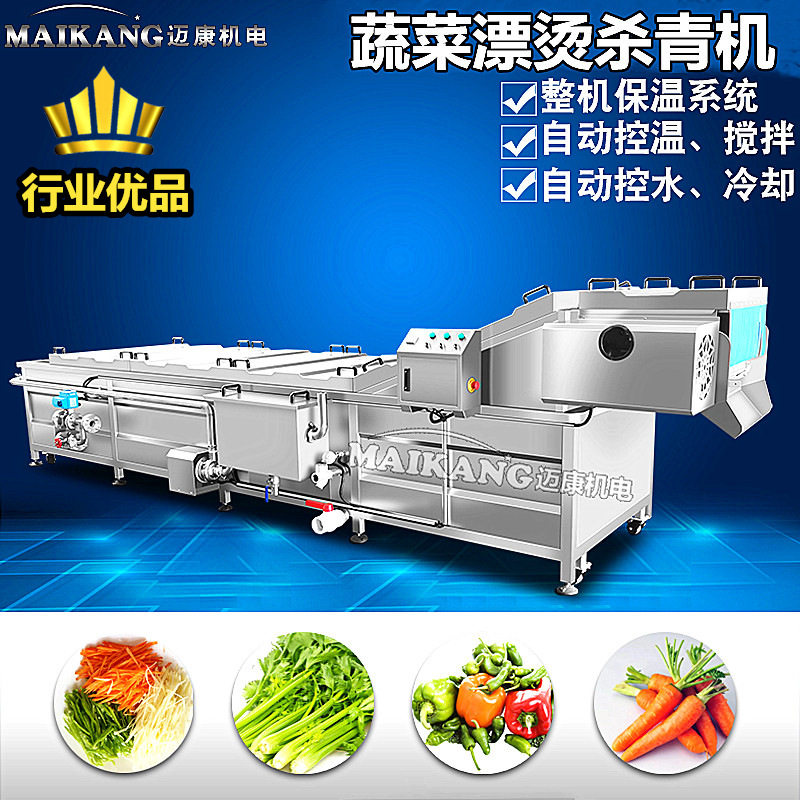 蔬菜桑芽菜漂烫杀青清洗冷却设备