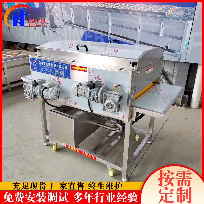 全自动喷淋粽子箬叶毛辊清洗机