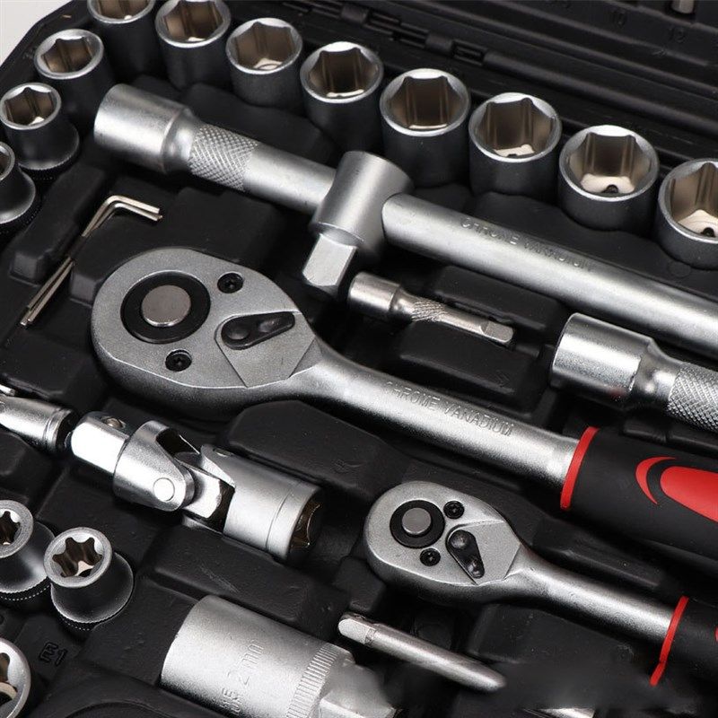 108件套筒棘m轮扳手组合套装汽修家用工具箱