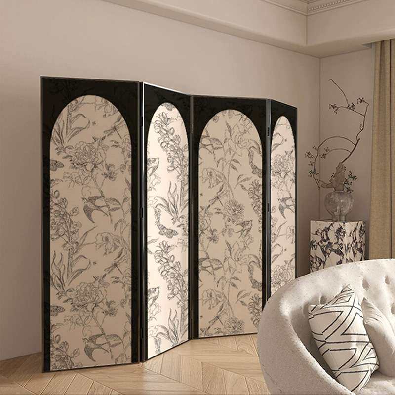 设计师款现代简约法式屏风隔断客厅卧室折叠遮挡家用玄关装饰折屏