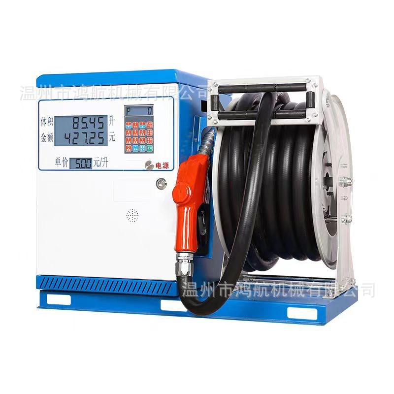 12V24V220Vl柴油加油机卷盘卷管绕管器电动自吸加油泵抽油泵一体
