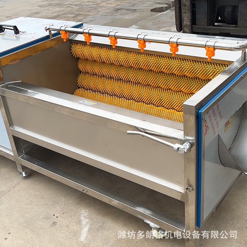 全自动土豆毛辊清洗机胡萝去皮莲藕设备蔬果