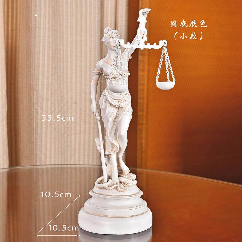 北欧正义女神雕塑希腊神话人物家居树脂摆件复古艺术办公装饰品