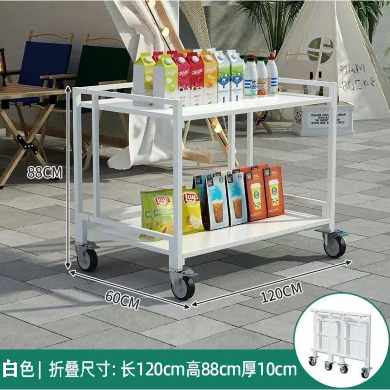 摆摊小推车可折叠桌夜市一秒收摊地摊带轮便携移动促销展示小推车