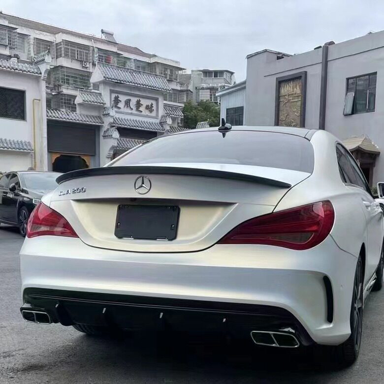 适用W117奔驰CLA220260CLA45改碳纤维前唇侧裙后唇尾翼风刀包围