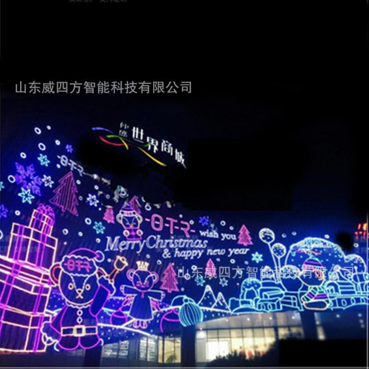 灯饰画步行街商场玻璃霓虹灯灯饰画美陈幕墙楼体幕墙灯饰画亮化