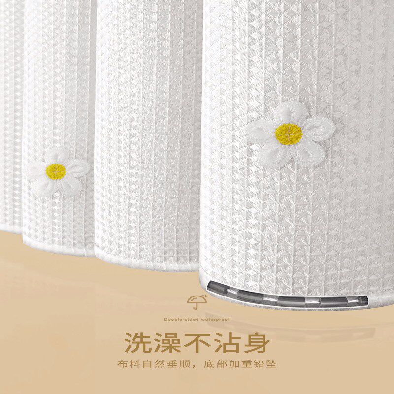 浴室浴帘防水防霉加厚垂冲凉房隔水帘卫生间洗浴间隔Y断澡堂遮挡