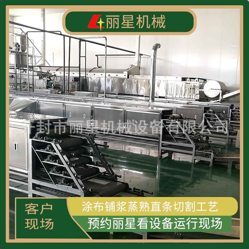 丽星自动水晶粉皮加工设备带烘干制作粉皮的机器生产厂家