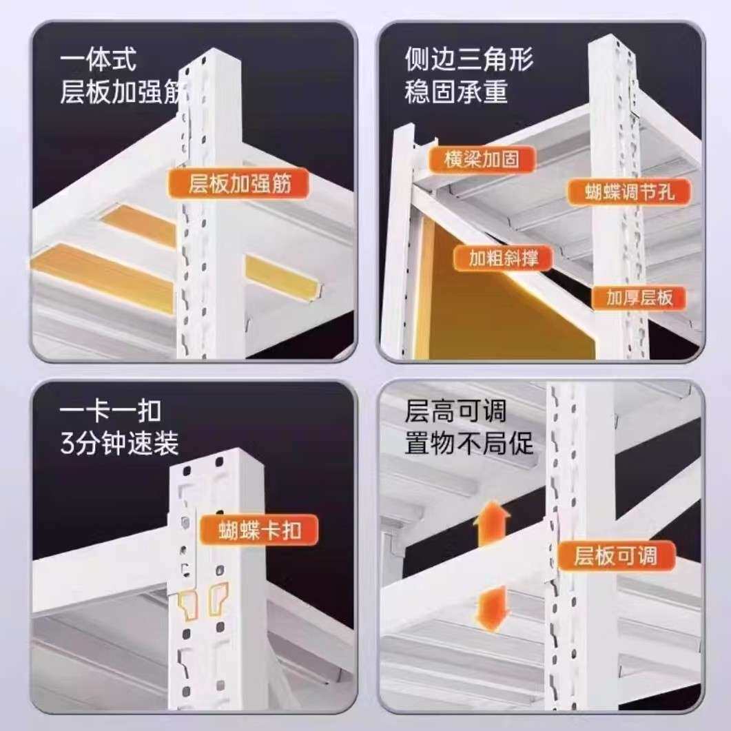 厂家直发仓储货架轻型家用多层落地收纳置物架商用架可调节