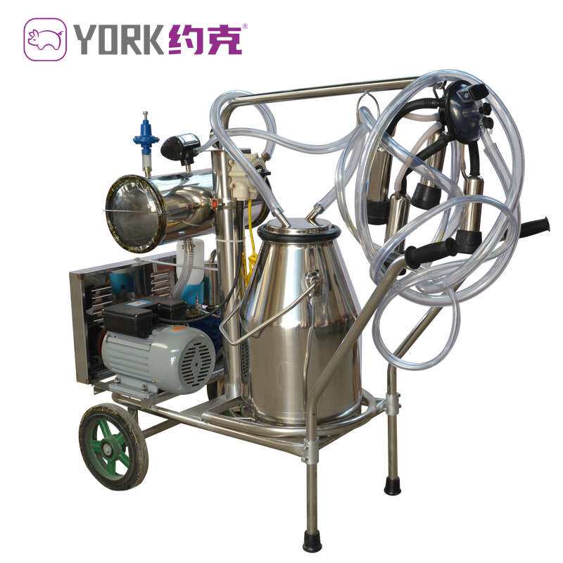 约克(YORK)小型真空泵挤奶机奶牛挤奶器单桶奶牛场挤奶机器械一
