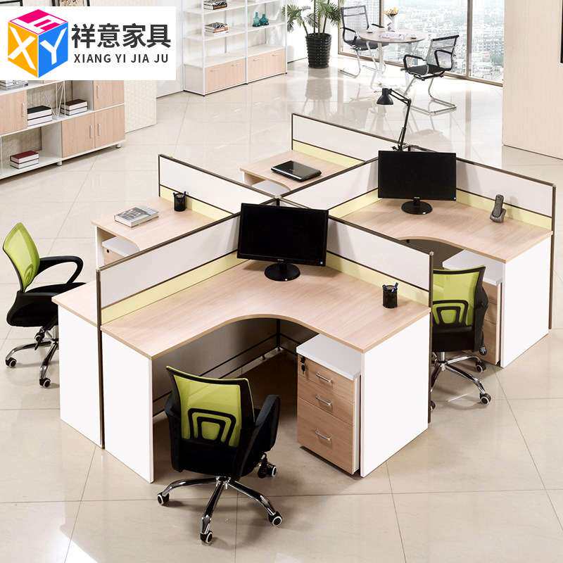 屏风办公桌工作位卡座L型办公台职员电脑桌椅组合办公家具工厂跨