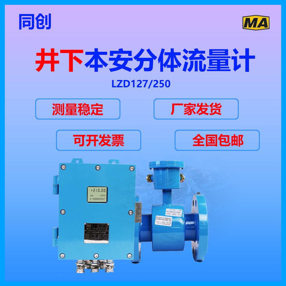 LZD127/100G隔爆电磁流量计流一体式管道液体污水数显智能大流量
