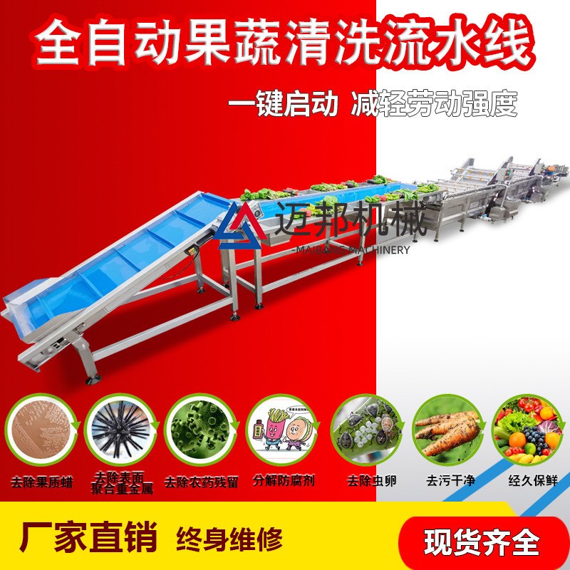 鼎信解冻鸡爪清洗机肉制品鸭掌清洗机J气泡线清洗设备清洗鸭爪