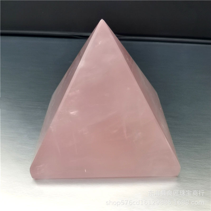 厂家批发粉色水晶金字塔工艺品家居办公室桌面摆件现货代发