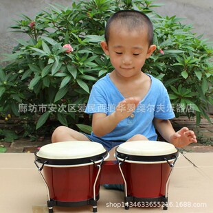 梆戈鼓奥尔夫儿童打击乐器幼儿园早教音乐P拉丁手鼓班戈邦哥鼓