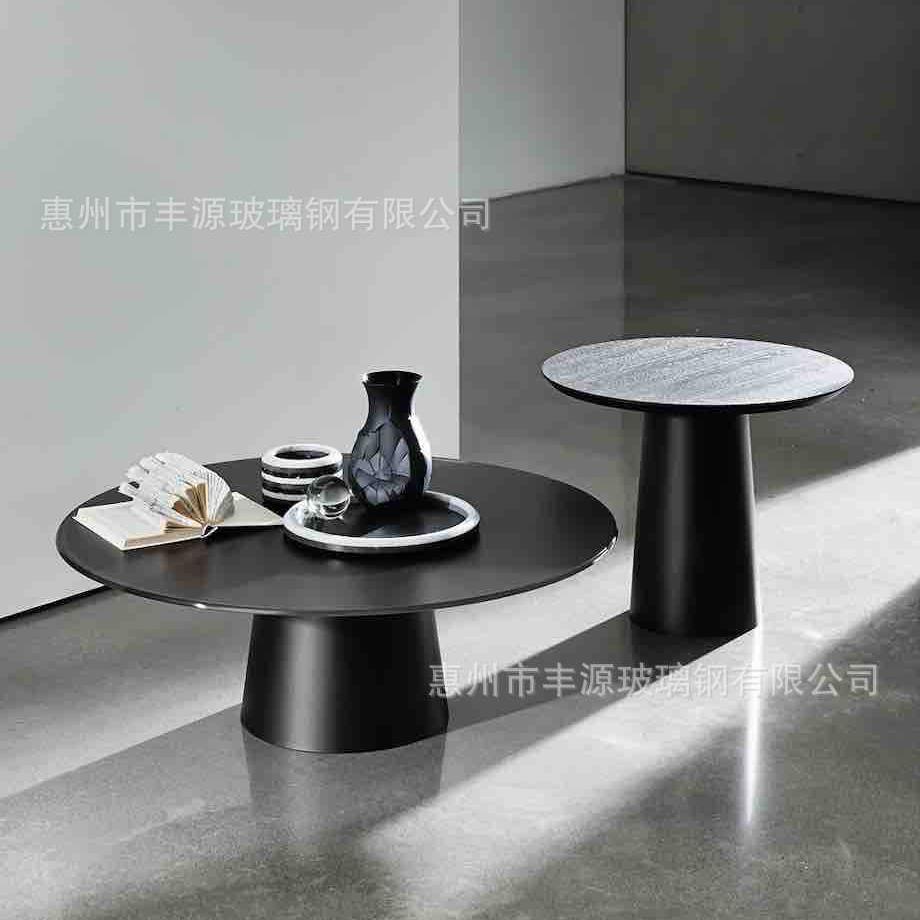 沙发边几轻奢圆形小茶几创意角几意式极简圆几客厅咖啡桌现代简约