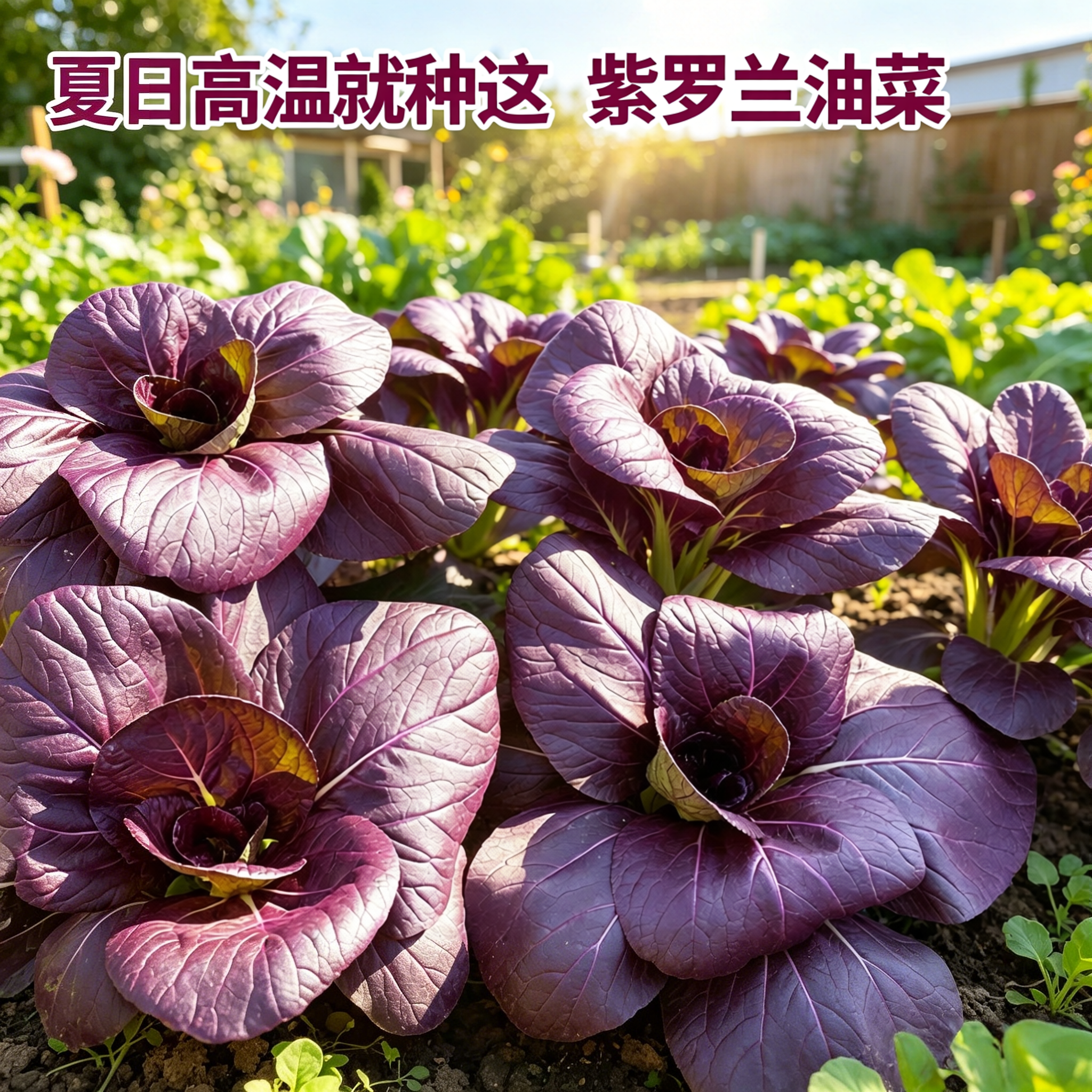 紫罗兰紫油菜种籽上海青抗寒抗热小油菜青梗菜耐寒新鲜蔬菜种子wy