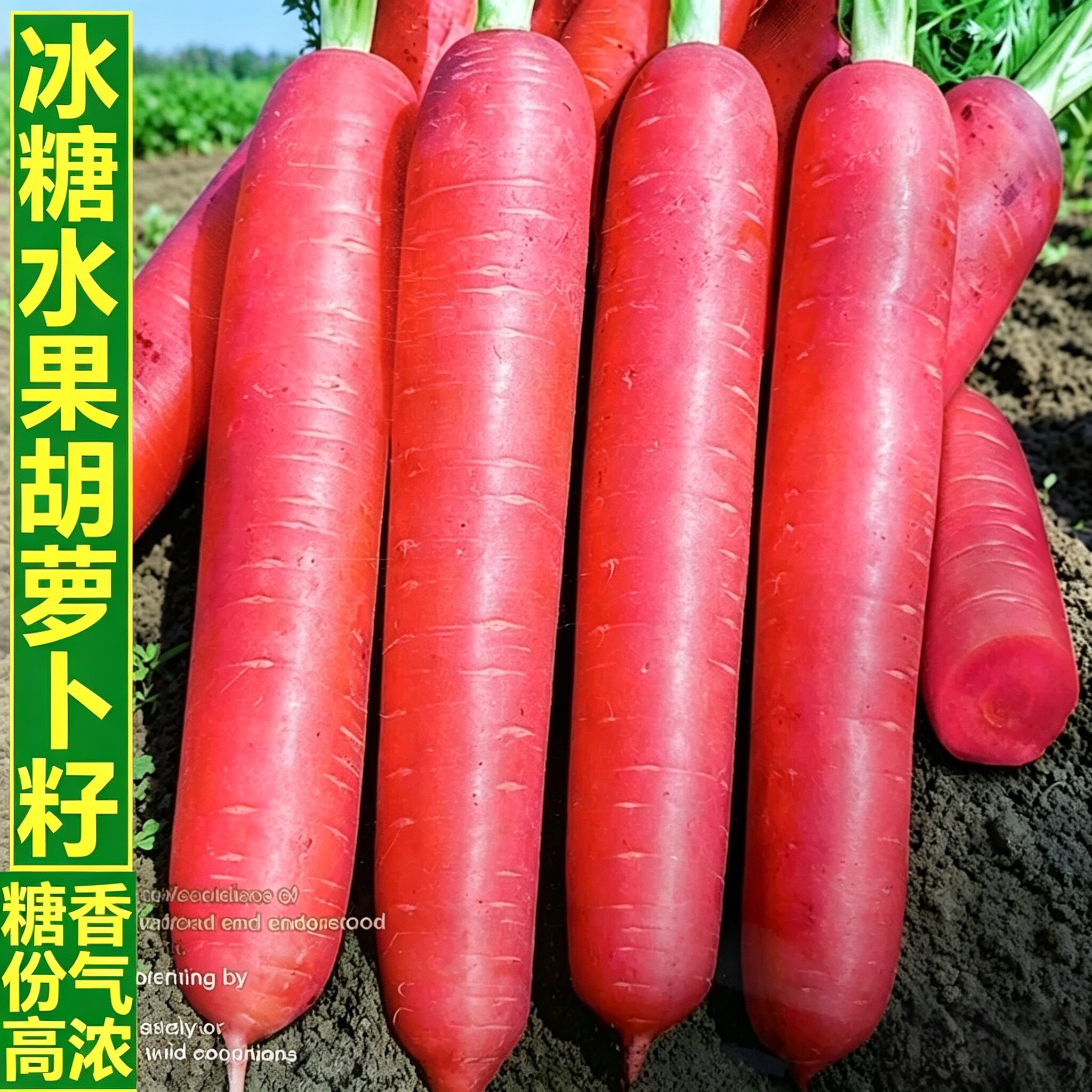 【糖心水果胡萝卜种子】波玫瑰红三红胡萝卜种籽甜脆胡萝卜种子wy