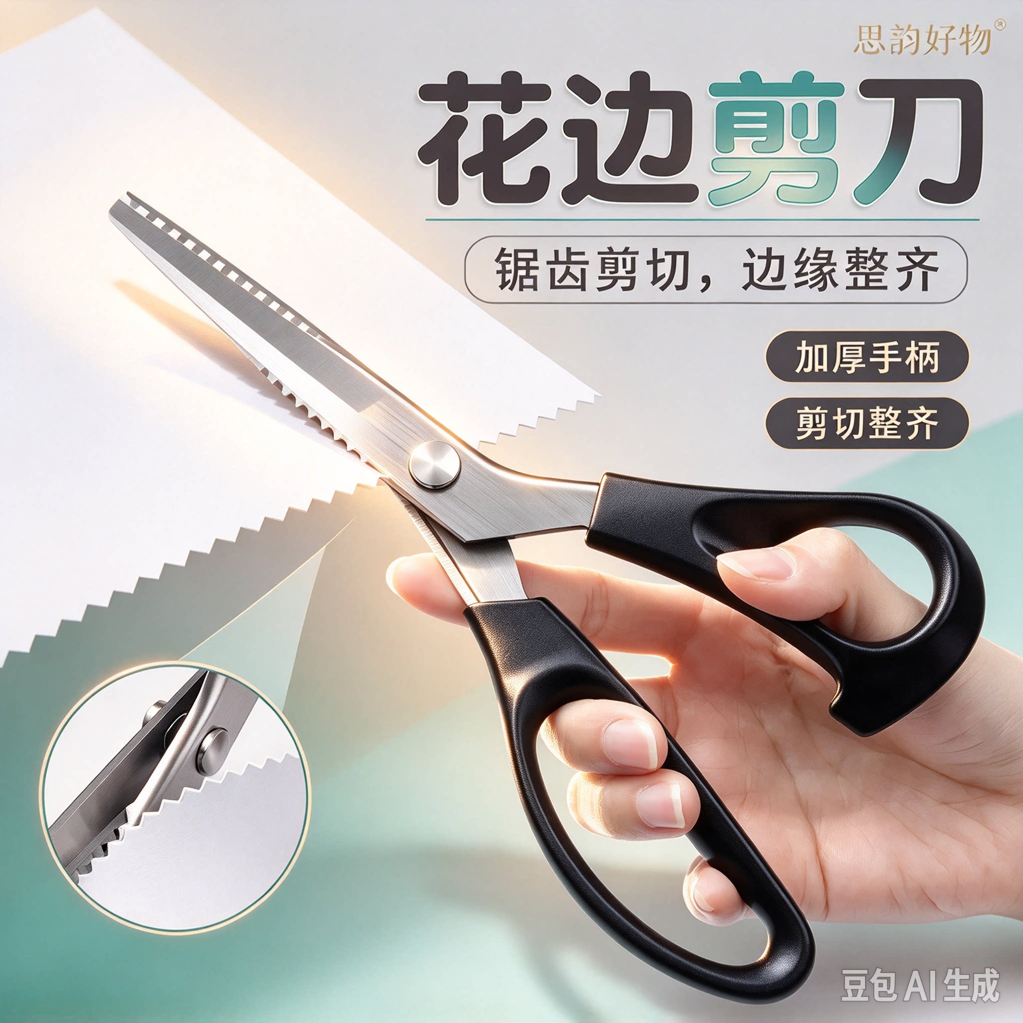 花边剪宝宝连体衣锁边剪裁缝剪布料花式剪三角锯齿手工DIY剪刀SH