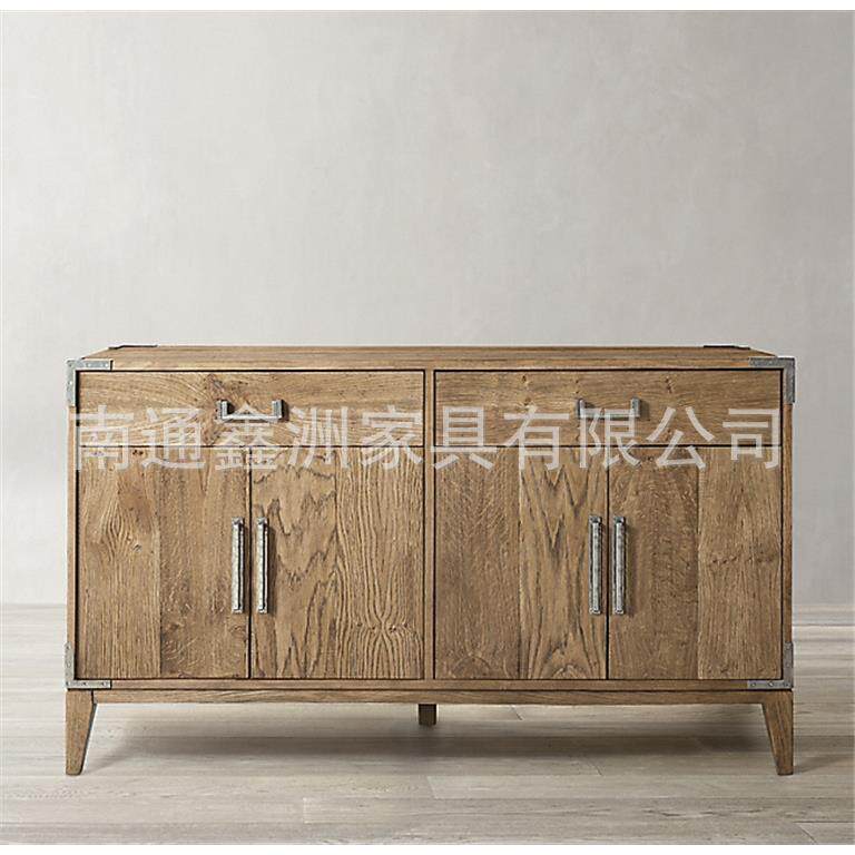 美式乡村实木餐边柜酒柜一体靠墙厨房客厅碗柜餐厅茶水柜储物柜子