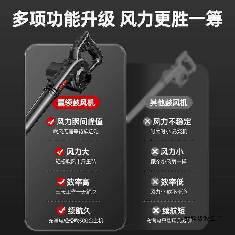 赢领充电式鼓风机锂电大功率工业小型吸尘两用电脑吹灰吹雪除尘器