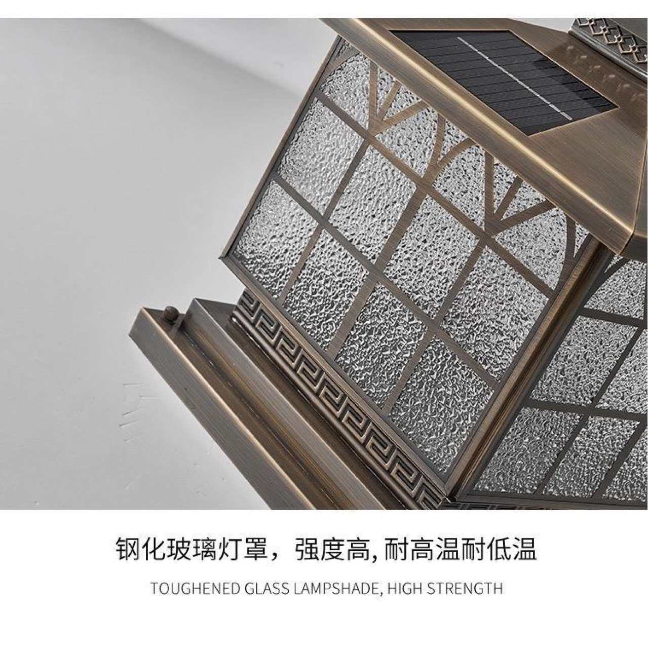 太阳能柱头灯庭院灯LED户外防水别墅墙头围墙大门灯防水门柱子灯