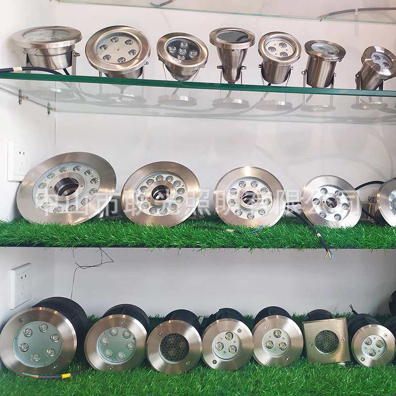 LED水底灯IP68防水304不锈钢水池灯1W6W3W七彩RGB 12V24V水下射灯