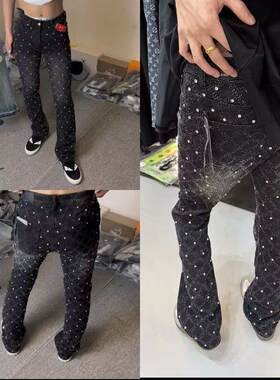 206儿童高街黑色牛仔裤男