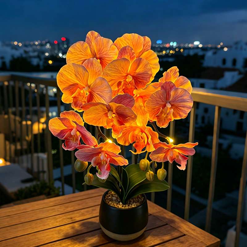仿真花蝴蝶兰盆栽成品家居客厅婚庆装饰手捧花假花拍摄道具家居