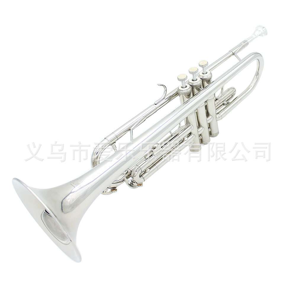 一件代发镀镍小号通用型小号乐器降b调三音小号铜管乐器银色小号