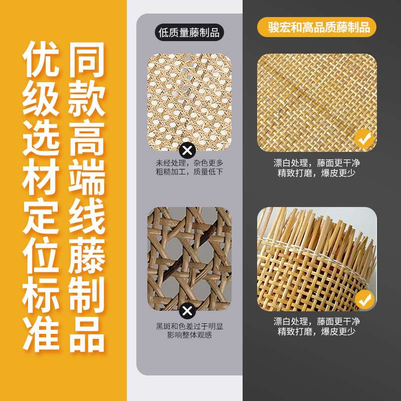 印尼天然藤编加纸编笪半纸席笪餐厅托盘家具座椅坐板装饰