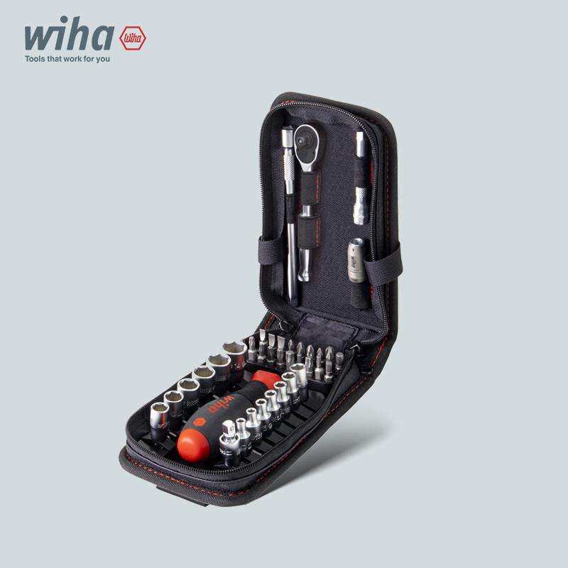 wiha威汉 机加工棘轮套筒组套便携式1/4”40件套