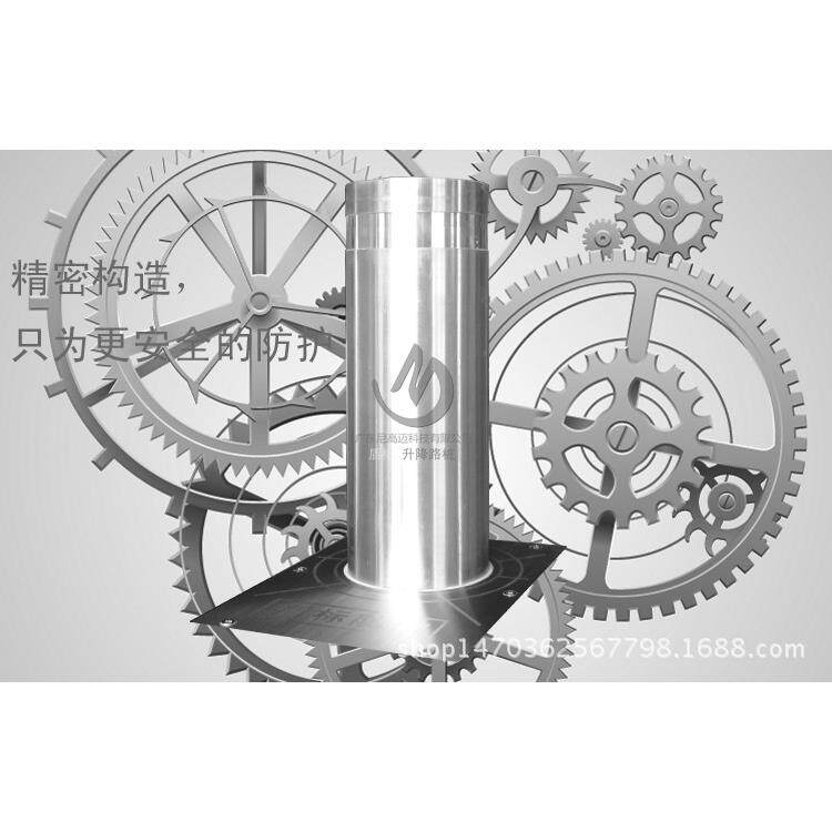 全自动升降路桩挡车桩 不锈钢液压升降防撞柱 学校安全防护路桩