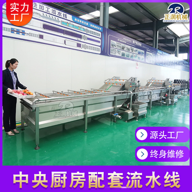 全自动果蔬气泡喷淋清洗风干线
