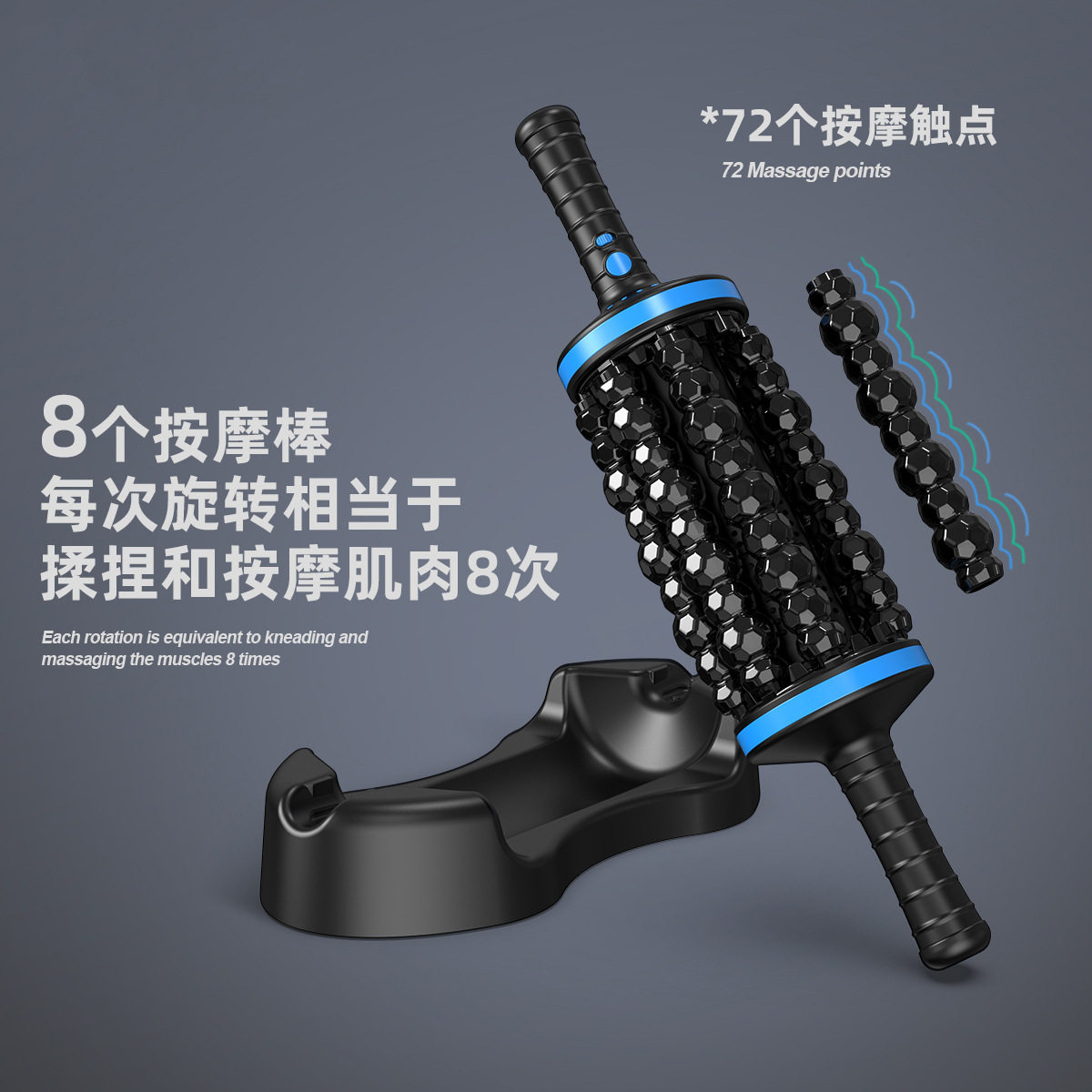 跨境健腹滚压按摩仪家用健身锻炼腹肌胸肌回弹健腹轮滚轮腹部足底