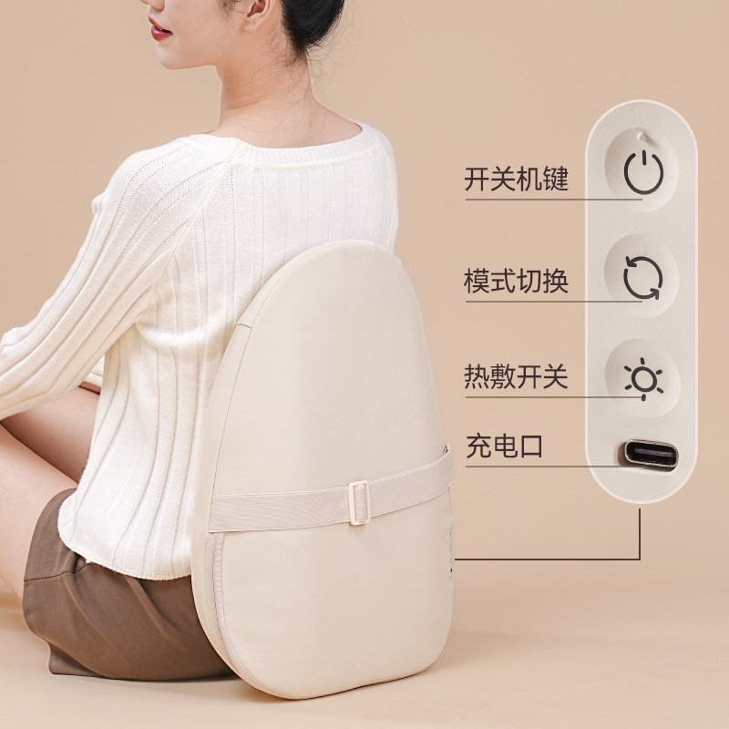 腰部按摩器按摩枕颈腰靠垫按摩椅多功能全身按摩仪热敷靠背